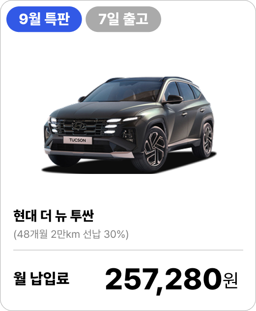 (9월특가) 현대 더 뉴 투싼의 이미지